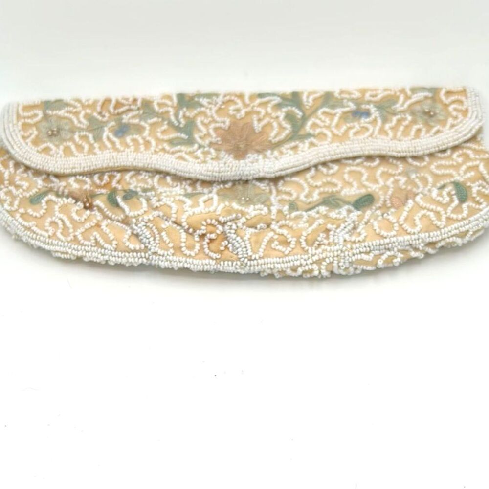 Vintage Walborg beaded clutch purse - Handmade in Belgium